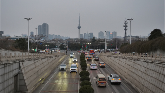 汽车车流延时拍摄视频