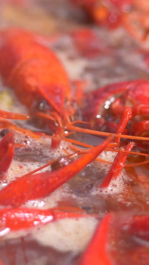 诱人的美食小龙虾餐饮视频素材75秒视频