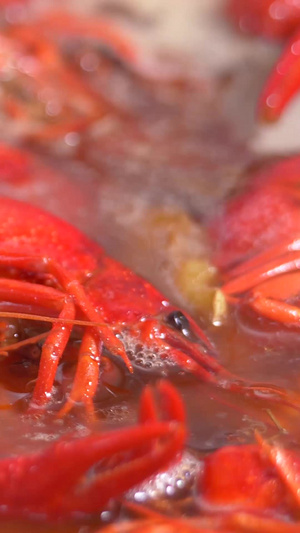 诱人的美食小龙虾炸小龙虾75秒视频