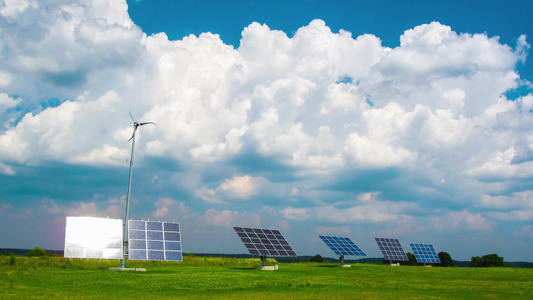 太阳能发电环保新能源视频