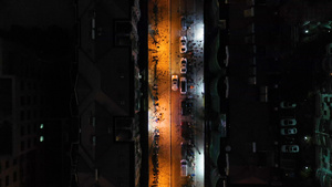 街道航拍夜景10秒视频
