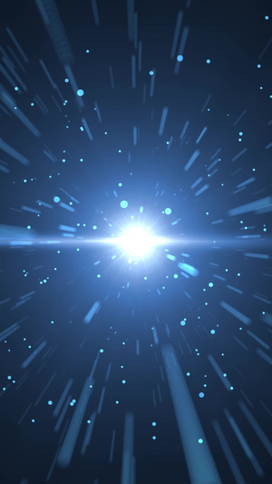 蓝色科技感粒子光线发散视频背景30秒视频