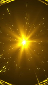  金色空间粒子年会颁奖背景竖版背景科技视频