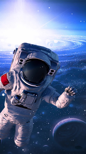 宇航员宇宙探险背景视频15秒视频