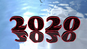 2020年闪亮的文字动画,背景光滑13秒视频