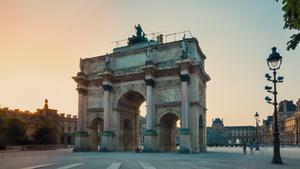 卡鲁塞尔凯旋门和卢浮宫12秒视频