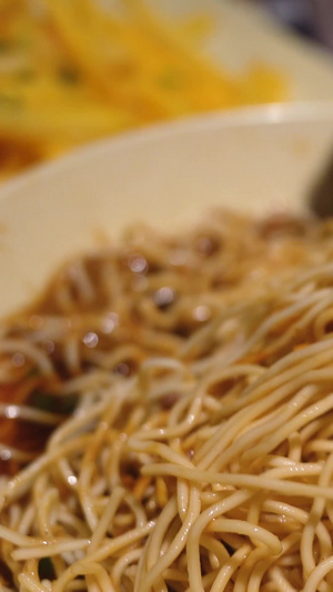 中式餐饮美食拌面凉面居家生活素材美食素材60秒视频