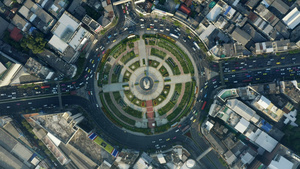 4K无人机航拍泰国曼谷城市中心广场24秒视频