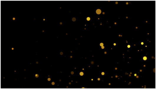 金色粒子上升（带透明通道）视频