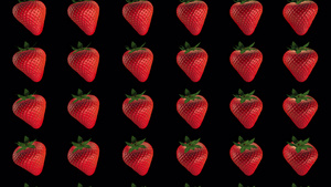 草莓图案重复3D动画15秒视频