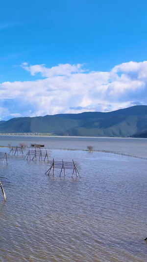 航拍香格里拉纳帕海依草原湖泊风景水资源39秒视频