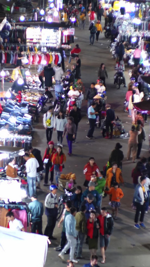 越南夜市实拍夜市经济9秒视频
