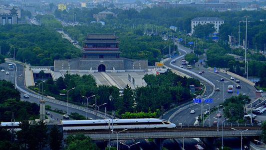 北京永定门高铁和谐号动车组视频