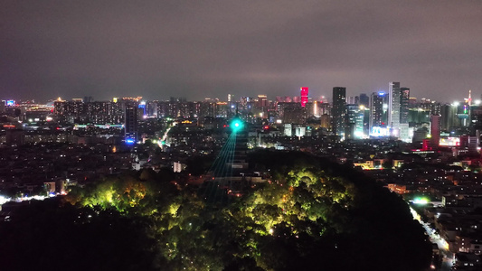 4k佛山天际线夜景航拍视频