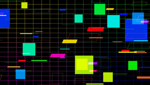 彩色未来电子几何形动画4k40秒视频