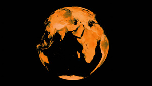 全球升温全球显示辐射和温度3D动画环20秒视频