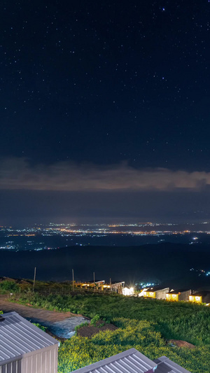 清迈湄林夜景星空日出延时27秒视频