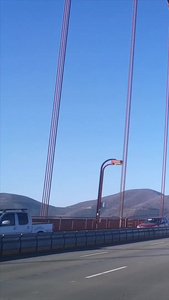 汽车过美国金门大桥驾车视角视频