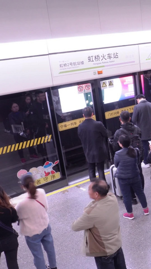 上海地铁人群人流【该编辑类视频无肖像权，不建议商用】62秒视频