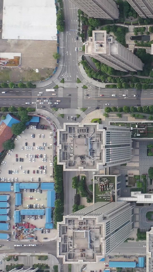 航拍俯拍武汉城市中央商务区28秒视频