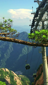 黄山索道缆车视频