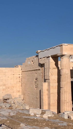 雅典卫城古建筑实拍视频44秒视频