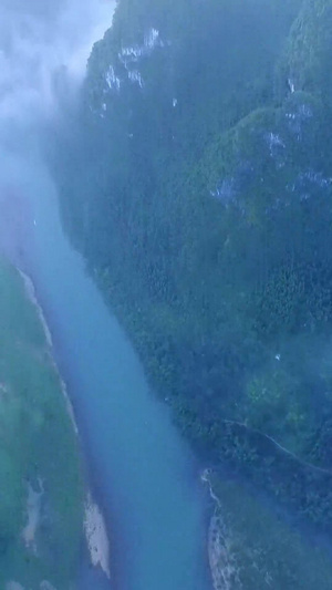 清晨桂林山水航拍全景46秒视频
