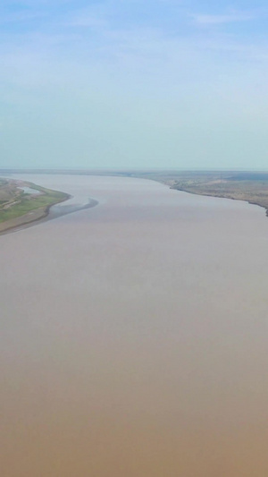 航拍黄河湿地110秒视频