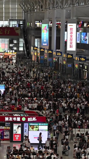 上海虹桥高铁站实拍29秒视频