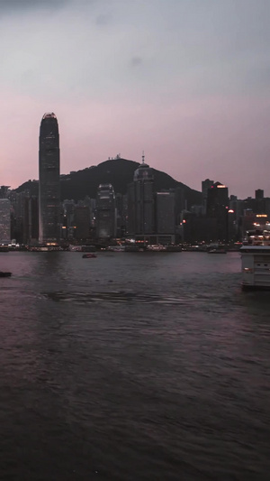 香港维多利亚港夜景延时8秒视频