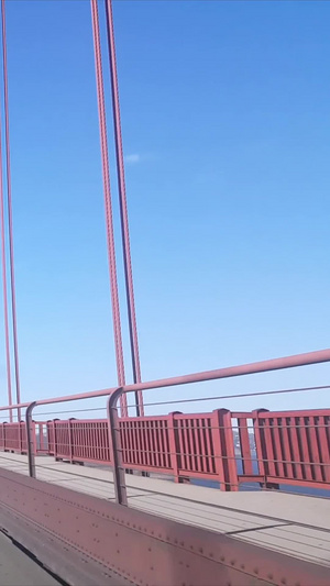 汽车过美国金门大桥驾车视角50秒视频