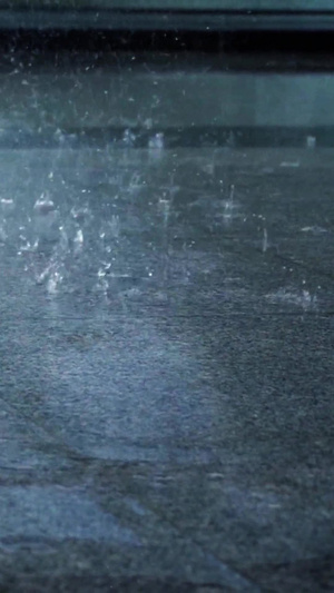 城市下雨升格50秒视频