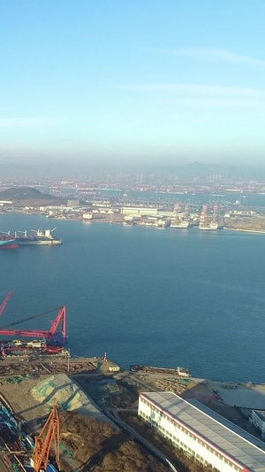 青岛大造船基地航拍42秒视频