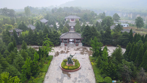 5A风景区芒砀山旅游区陈胜墓航拍合集4K105秒视频