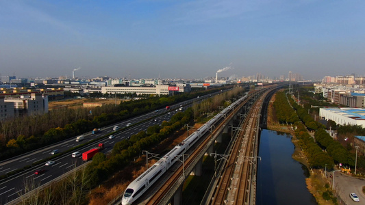 沪宁高铁与高速视频