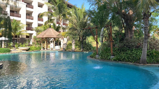 酒店度假村游泳池视频