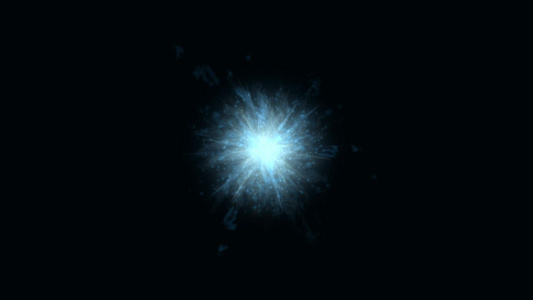 蓝色光效粒子带通道素材视频