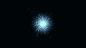 蓝色光效粒子带通道素材9秒视频