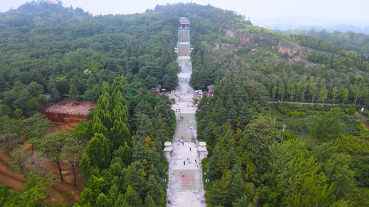 5A风景区芒砀山景区汉梁孝王陵墓景区航拍4K视频