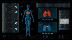 三维全息科技人体肺器官展示30秒视频