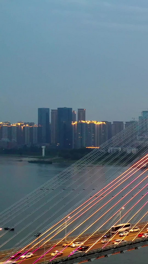 武汉长江二桥夜景风光武汉城市风光33秒视频