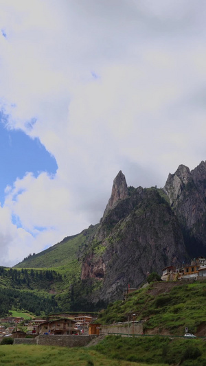 甘南著名旅游景区扎尕那景区东哇村延时视频自驾旅游16秒视频