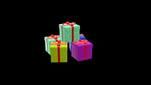礼物盒旋转展示11秒视频