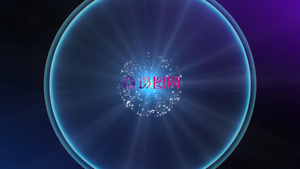 唯美蓝色粒子缠绕爆炸特效LOGO展示EDIUS Pro8模板15秒视频