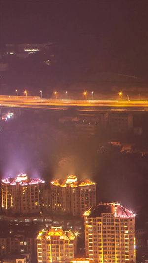 重庆南岸区东水门长江大桥南滨路夜景东水门大桥夜景11秒视频