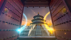 北京老建筑粒子光线36秒视频
