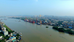 广州一江两岸景色4K航拍28秒视频