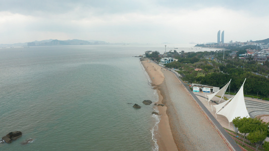 厦门环岛路音乐广场海岸线视频