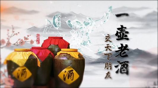 中华名酒广告宣传视频ae模板视频