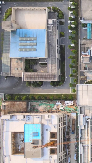 城市工厂俯拍生产线56秒视频